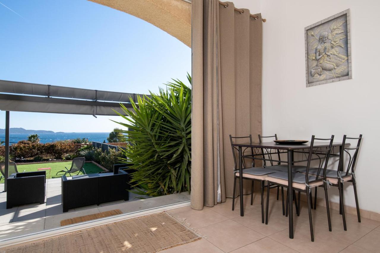 Face A La Mer Superbe Villa Terrasse Barbecue Le Pradet Carqueiranne Exterior photo